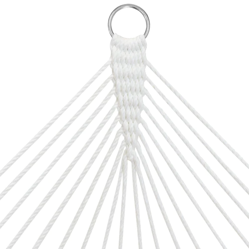 Sunnydaze 2-Person Polyester Patio Spreader Bar Rope Hammock with Pillow - Image 3