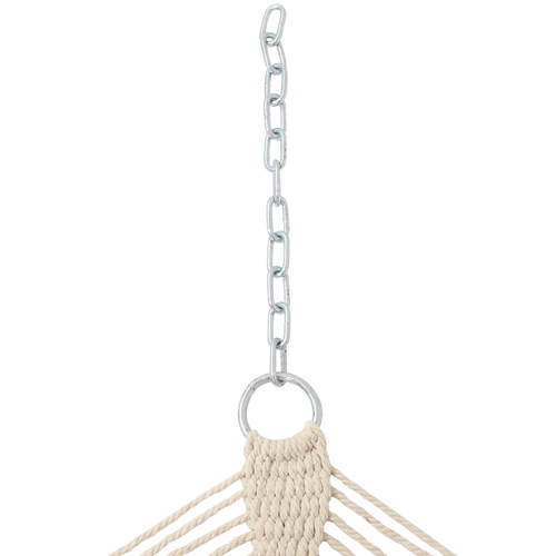 Sunnydaze 2-Person Cotton Spreader Bar Rope Hammock - 450-Pound Weight Capacity - Image 4