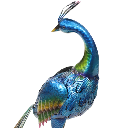 Peacock Metal Outdoor Garden Statue - 2 Statues - Image 8