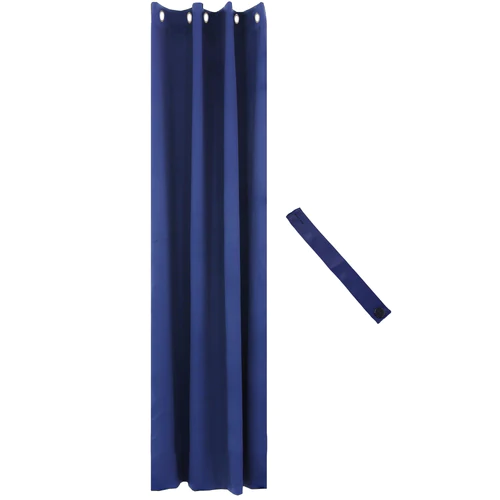 2 Indoor/Outdoor Blackout Curtain Panels with Grommet Top - 52 x 96 in (1.32 x 2.43 m) - Blue - Image 4