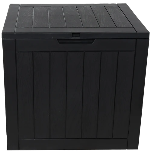 Faux Wood Design Outdoor Storage Box with Tabletop - Phantom Gray - Image 3
