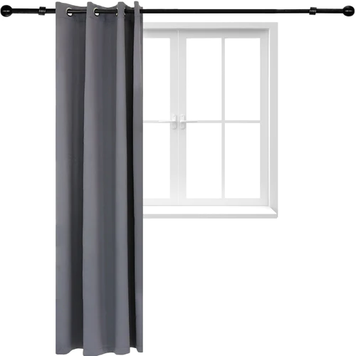 2 Indoor/Outdoor Blackout Curtain Panels with Grommet Top - 52 x 96 in (1.32 x 2.43 m) - Gray - Image 9