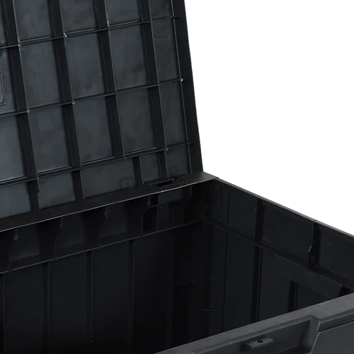 Faux Wood Design Outdoor Storage Box with Tabletop - Phantom Gray - Image 9