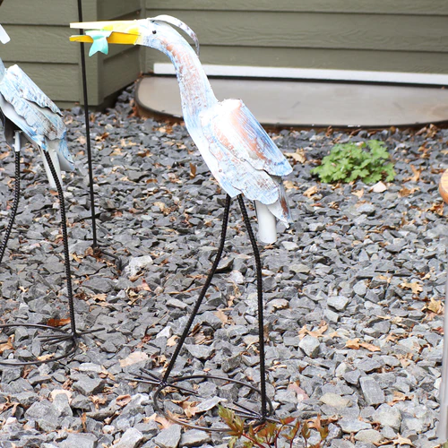 Sunnydaze 2 Gilligan Crane Metal Statues - Image 9