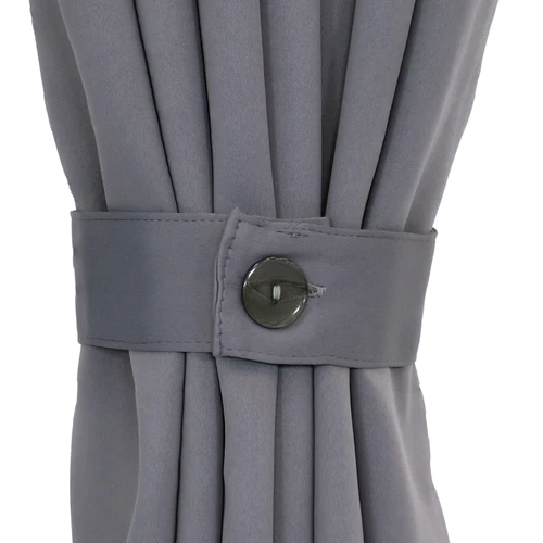 2 Indoor/Outdoor Blackout Curtain Panels with Grommet Top - 52 x 96 in (1.32 x 2.43 m) - Gray - Image 19