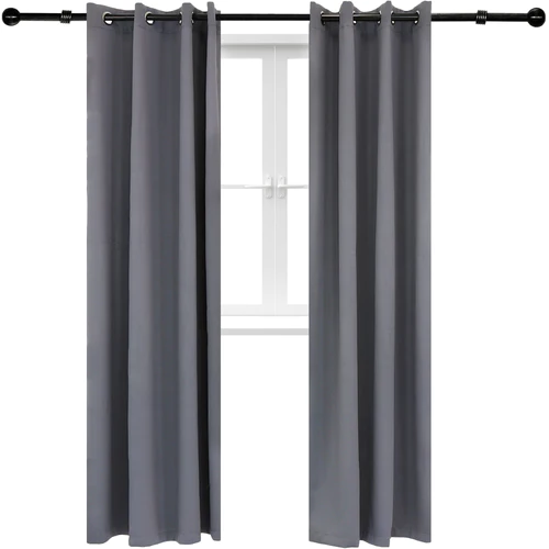 2 Indoor/Outdoor Blackout Curtain Panels with Grommet Top - 52 x 96 in (1.32 x 2.43 m) - Gray - Image 21